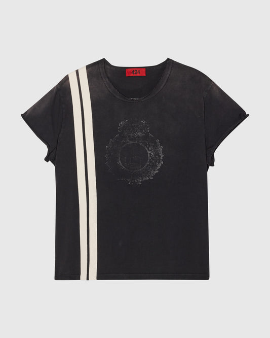 CREST CAPPED THERMAL TEE - BLACK