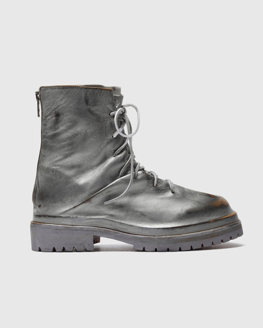 LACED UP BOOT - SILVER