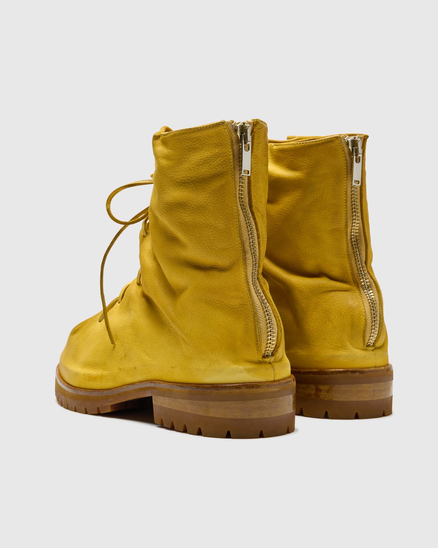 LACED UP BOOT - YELLOW