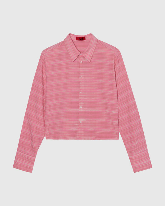 CROPPED FLANNEL - PINK