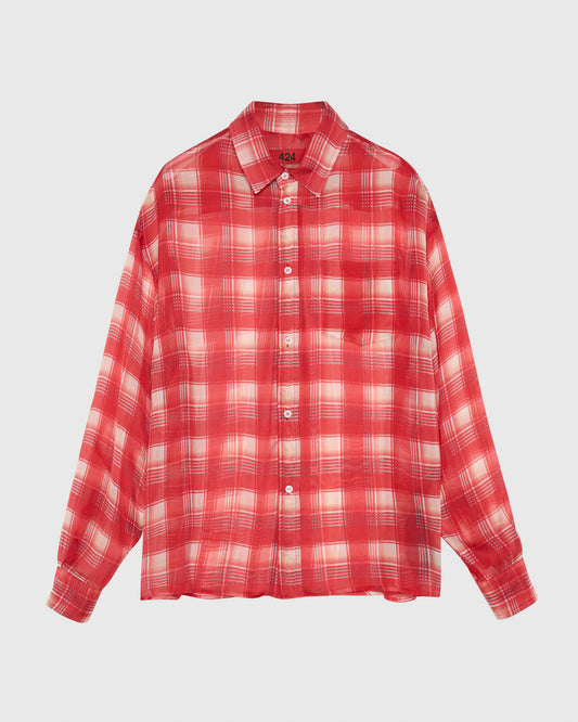 SILK SHIRT - RED CHECK