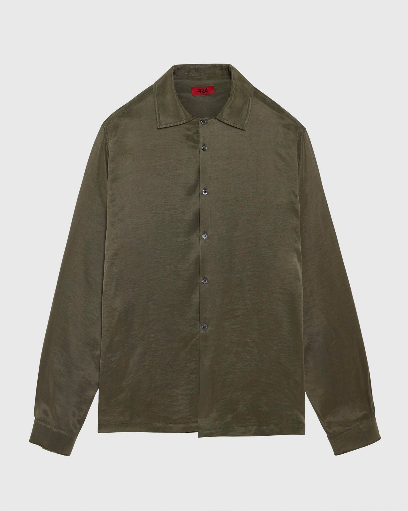 CUPRO SHIRT - OLIVE GREEN