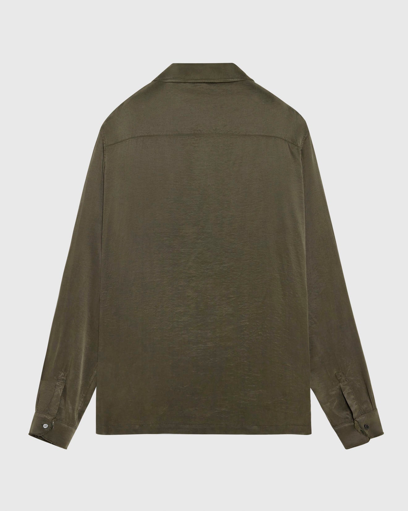 CUPRO SHIRT - OLIVE GREEN