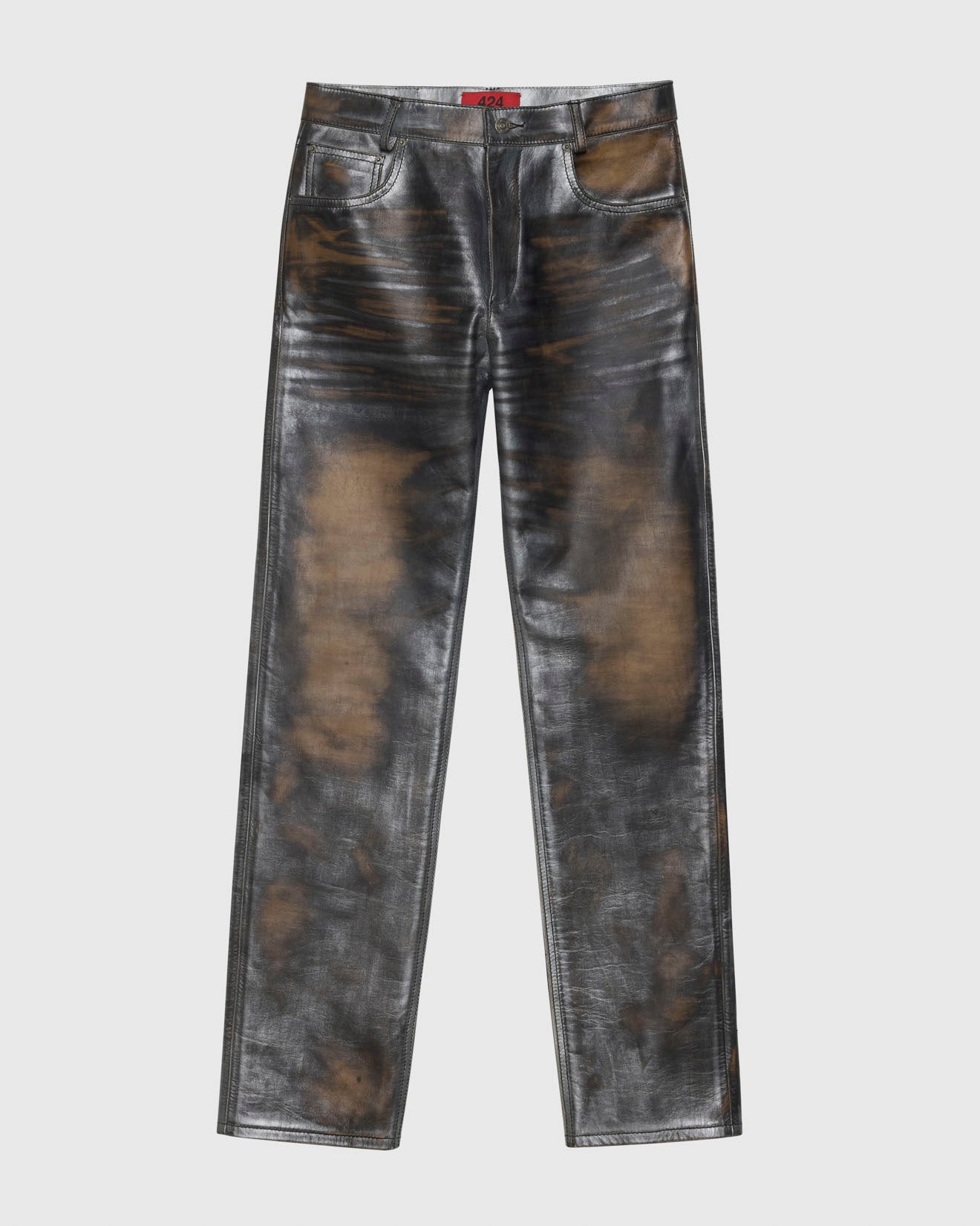 424 LEATHER FIVEPOCKET - SILVER