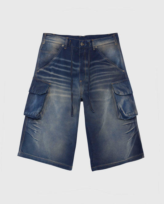 CAMO BERMUDAS - INDACO DENIM