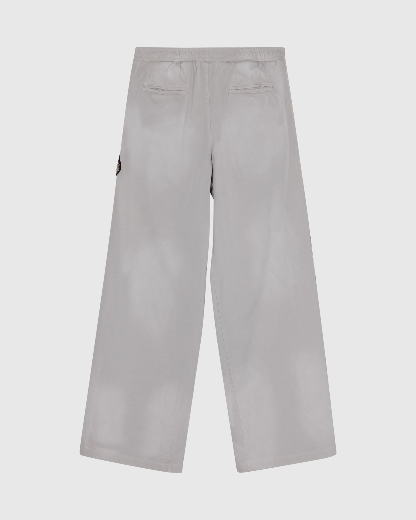 STRIPPED RIPPED SWEATPANTS - COLD GRAY