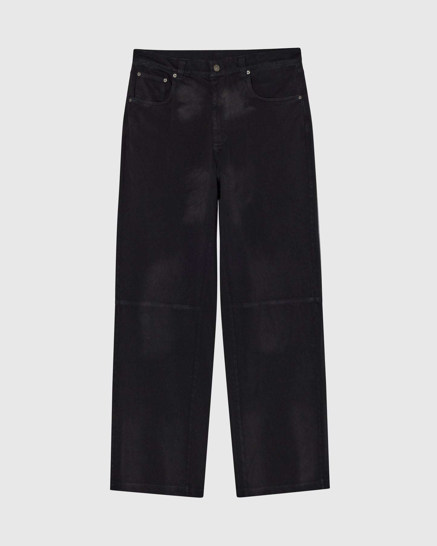 ACADEMY LEATHER SWEAT - BLACK