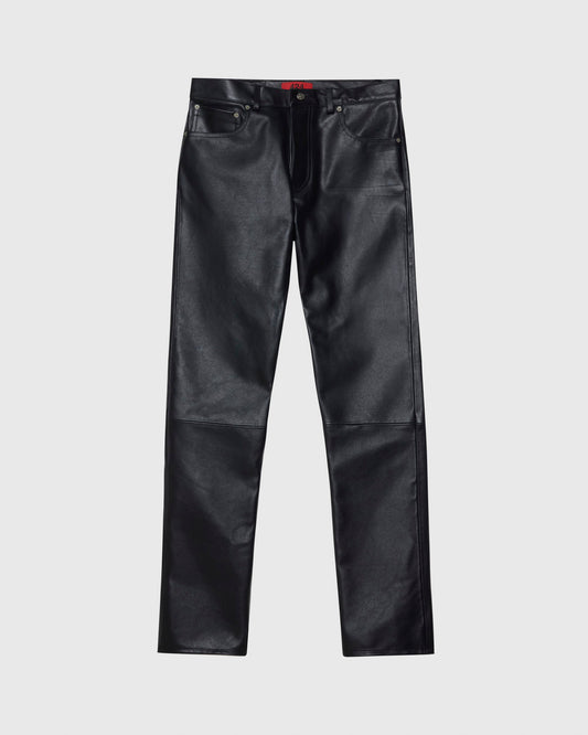 SKINNY LEATHER PANT - NERA