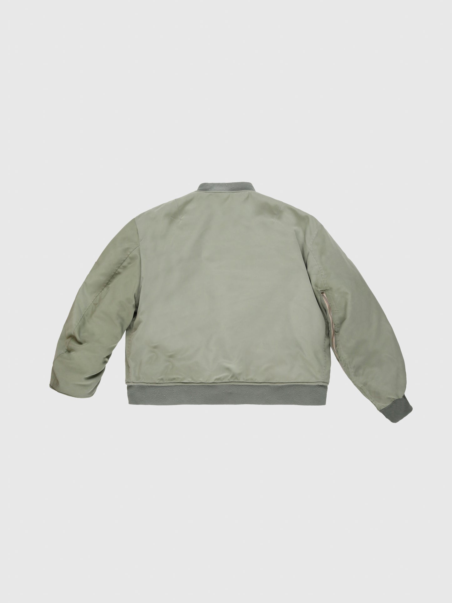 Recylced Heavy Nylon Military Bomber in Green