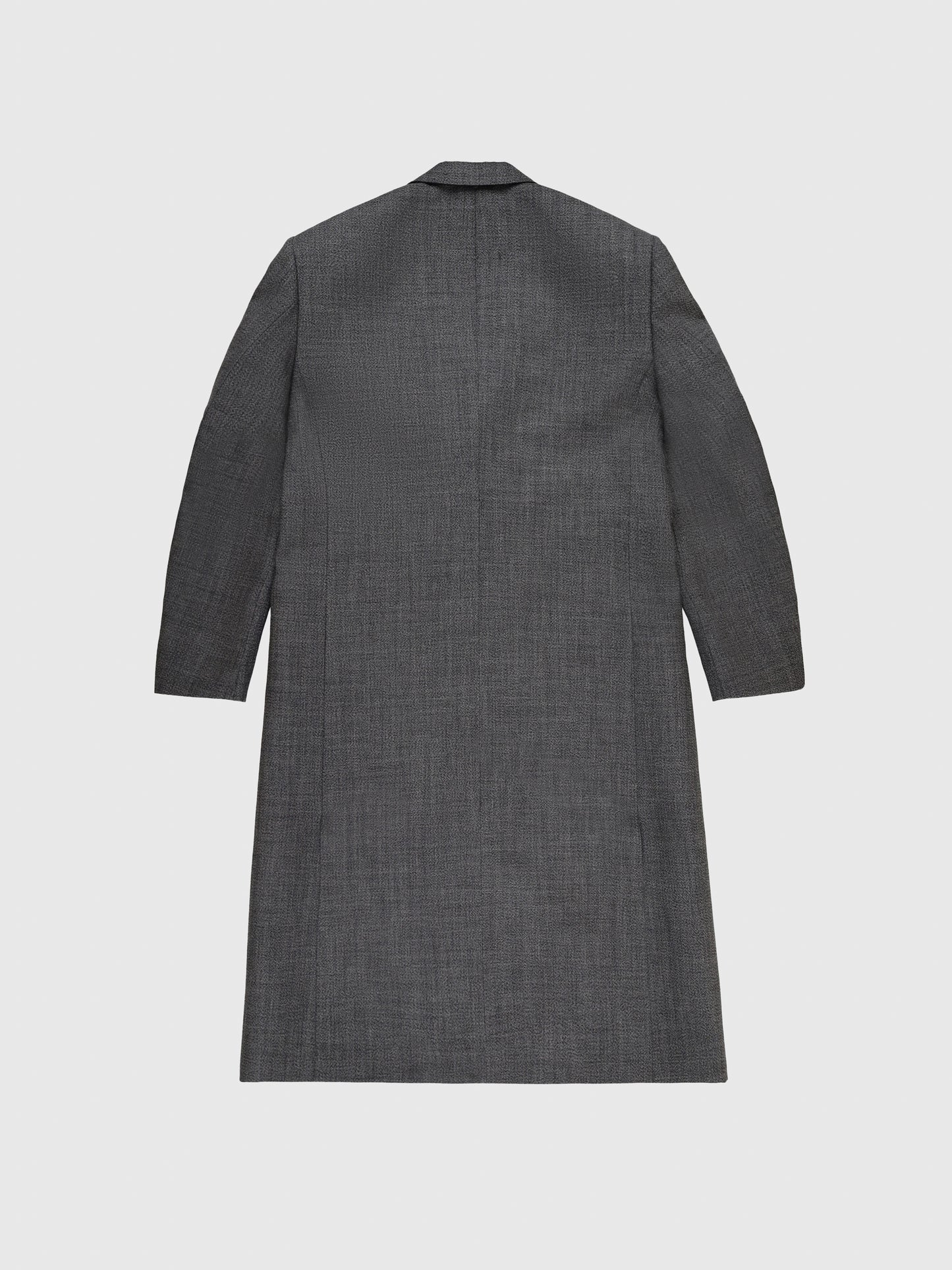 Virgin Wool Overcoat in Salt & Pepper