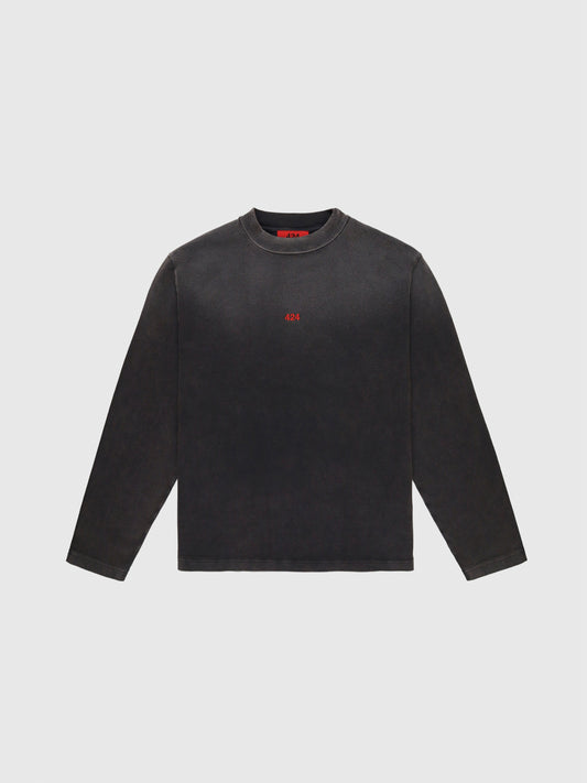 Alias Long Sleeve Rib Jersey T-shirt in Black