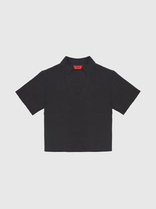 Short Sleeve Jersey Thermal in Black