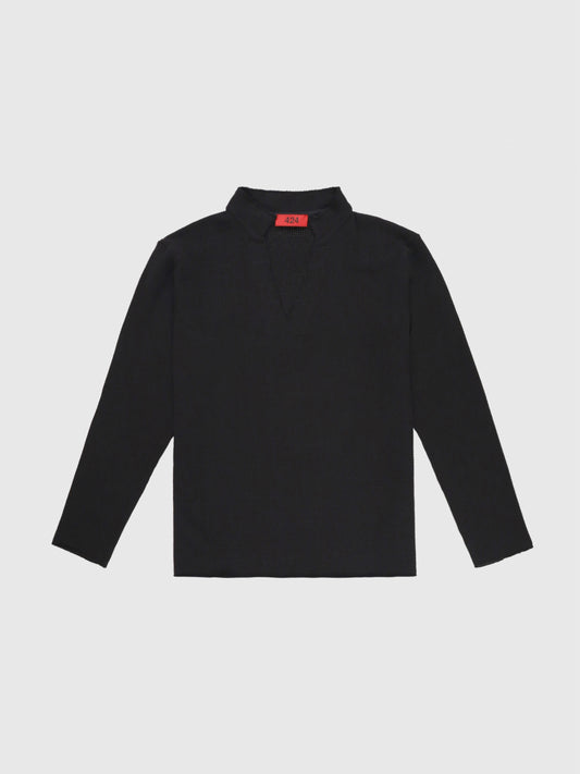 Long Sleeve Thermal Jersey in Black