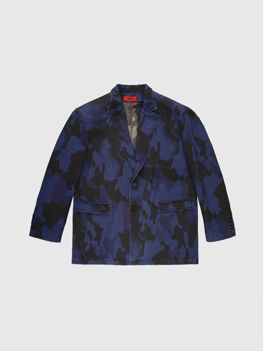 Rip Stop Double Face Overjacket in Camo