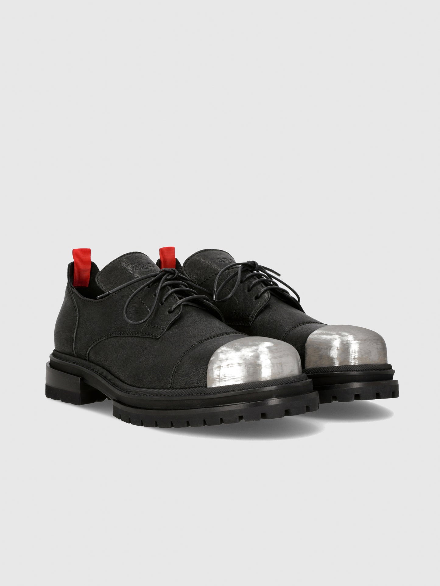 Steel Toe Leather Derby in Black