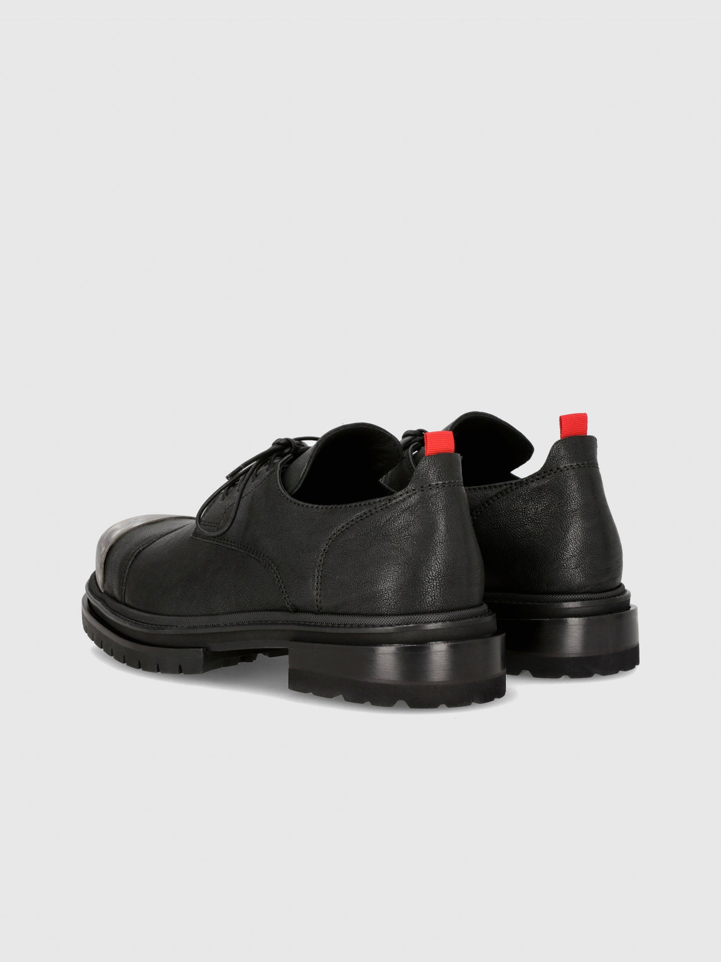 Steel Toe Leather Derby in Black