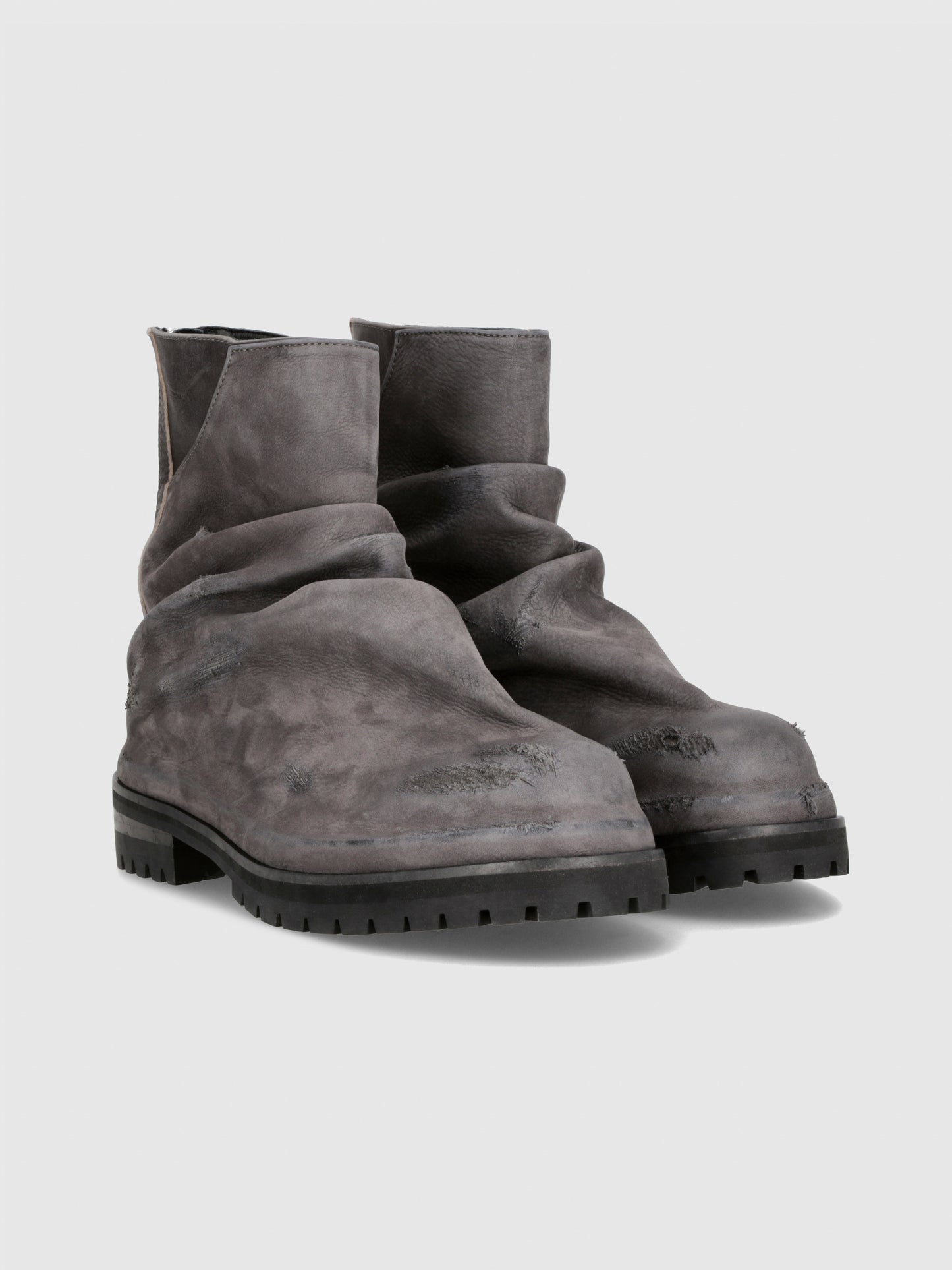 Nabuk Leather Marathon Boot in Graphite Gray