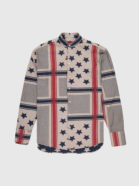 Polycotton Tunic in American Flag Print