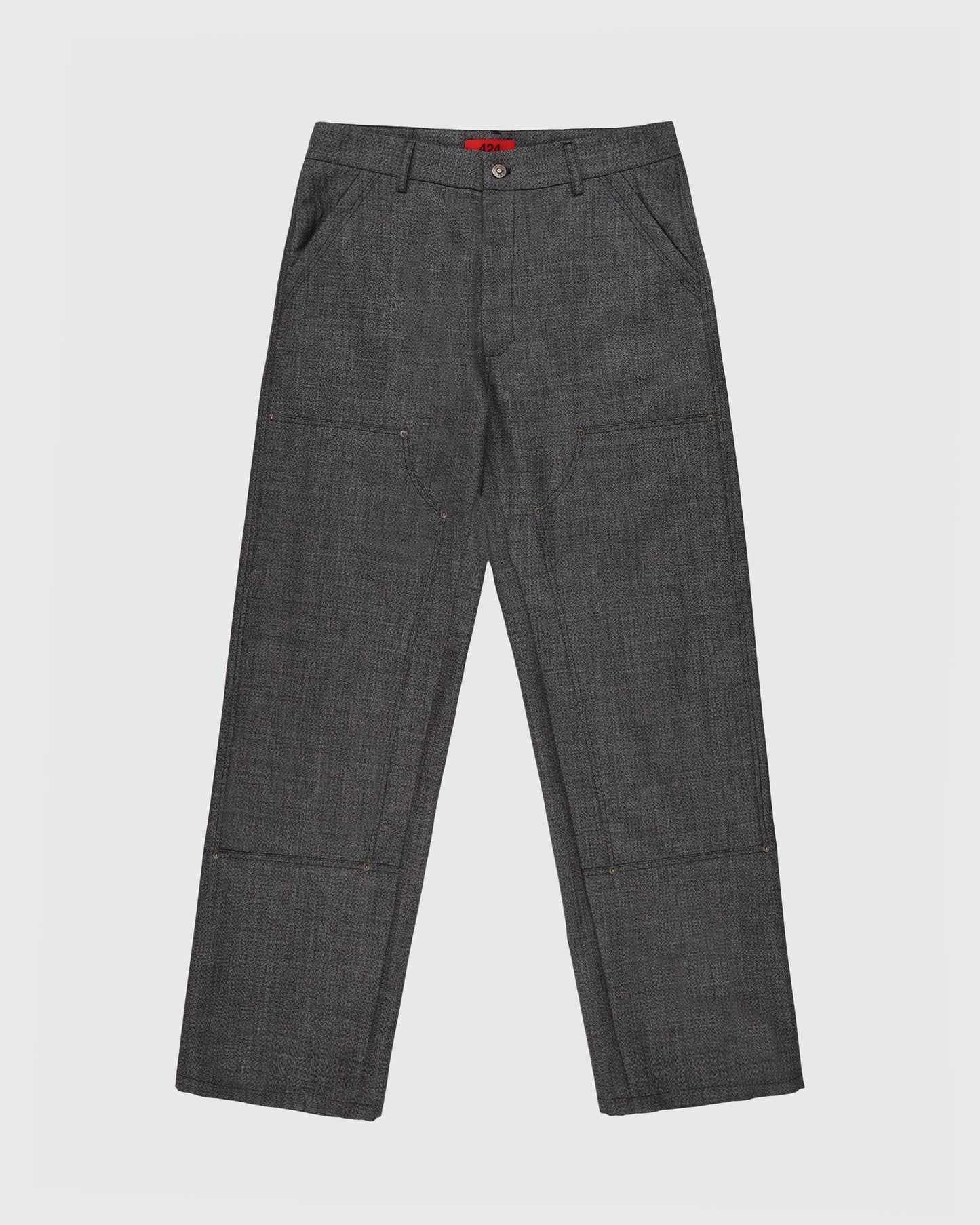 Virgin Wool Work Pant in Salt and Pepper