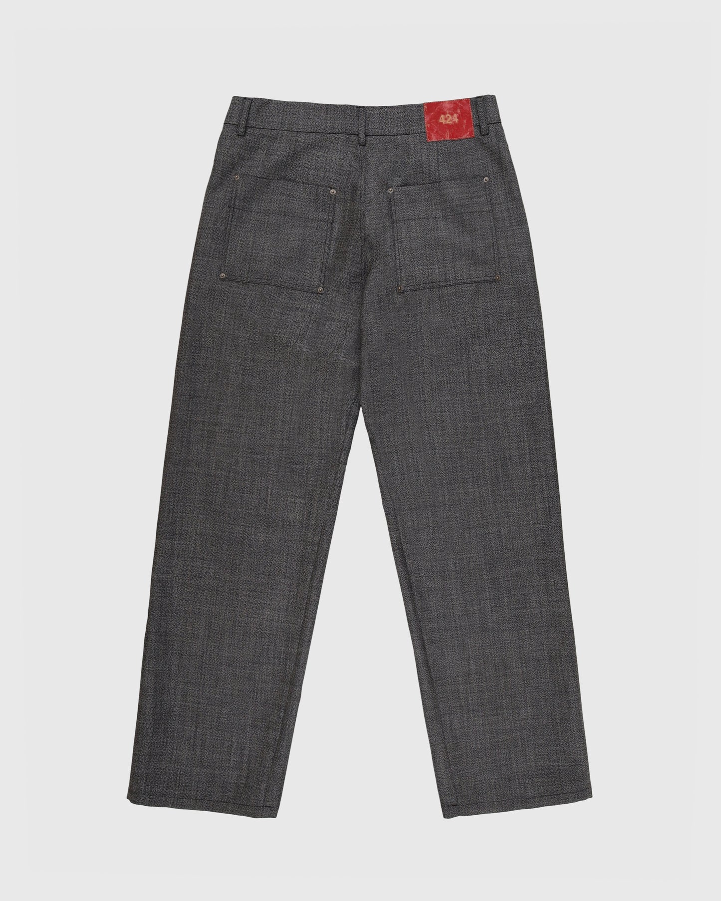 Virgin Wool Work Pant in Salt and Pepper