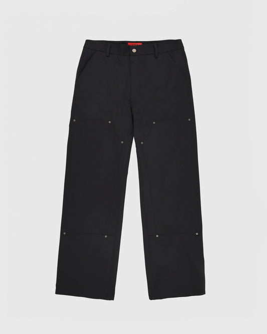 Technical Twill Work Pant in Black