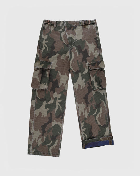 Double Face Rip Stop Cargo Pant in Camo