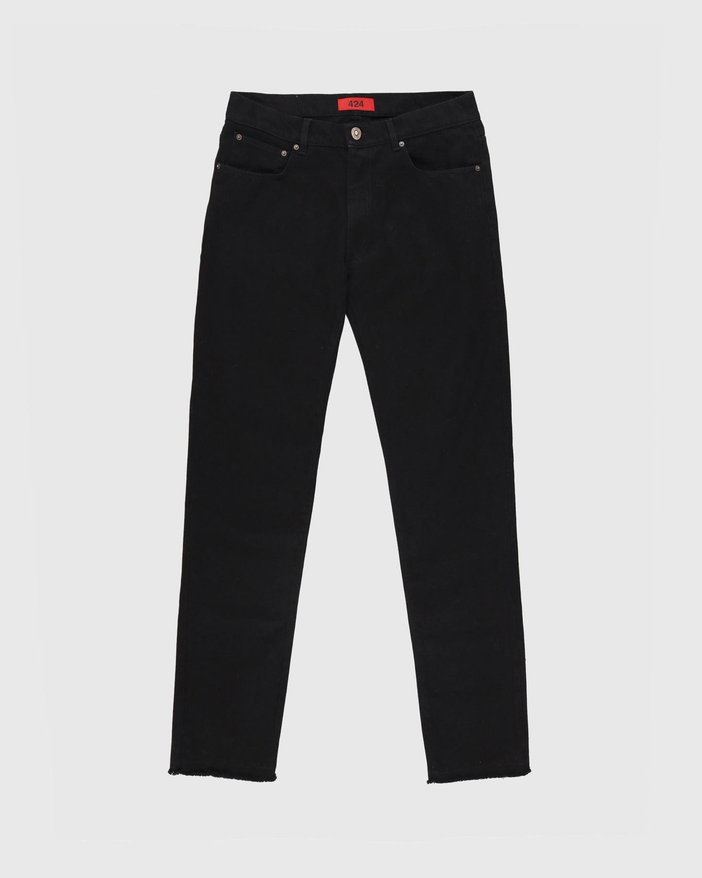 Five Pocket Fitted Denim in Washed Black