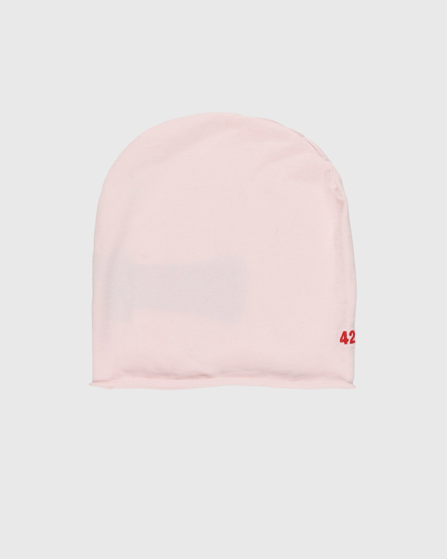 Rib Jersey Beanie in Dusty Pink