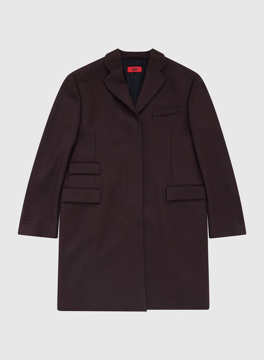 MASTER COAT WOOL BATAVIA IN BROWN