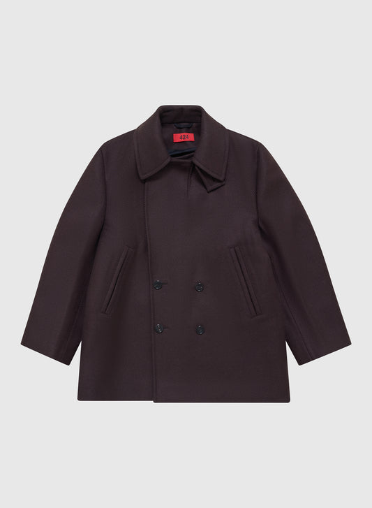 424 PEACOAT WOOL BATAVIA IN BROWN