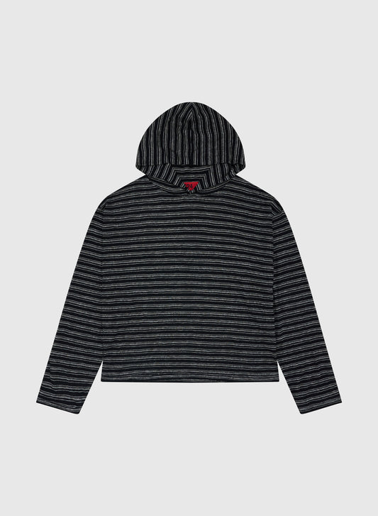 LAYERING HOODIE STRIPED LIGHTWEIGHT JERSEY