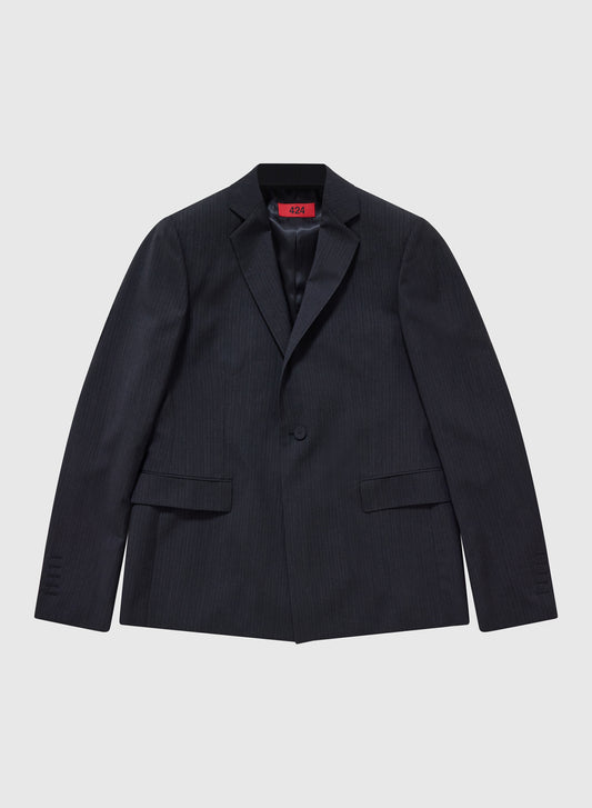 ONE BOTTON BLAZER PINSTRIPES WOOL