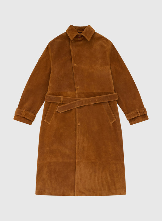 424 BELT TRENCH CORDUROY IN CARAMEL