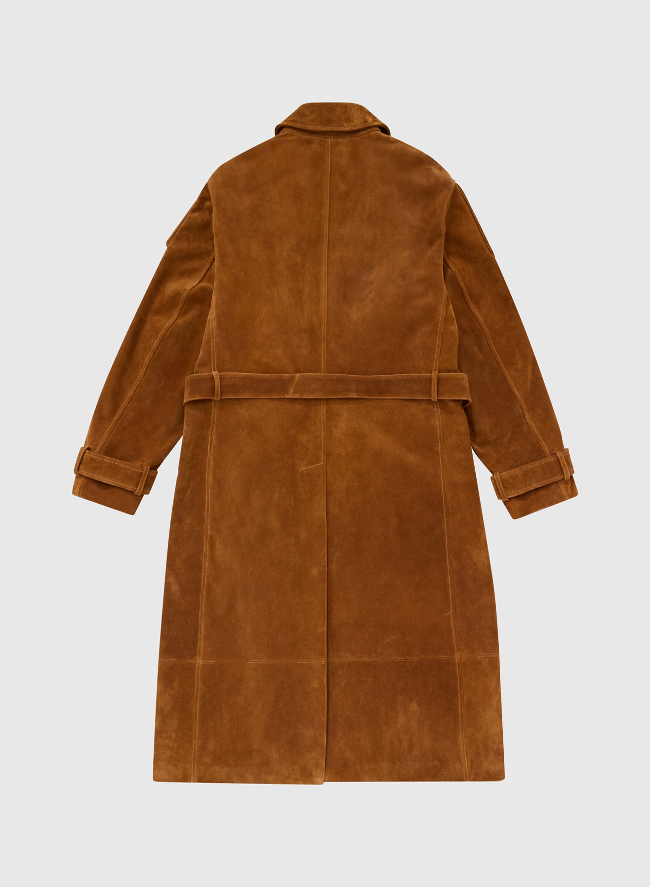 424 BELT TRENCH CORDUROY IN CARAMEL