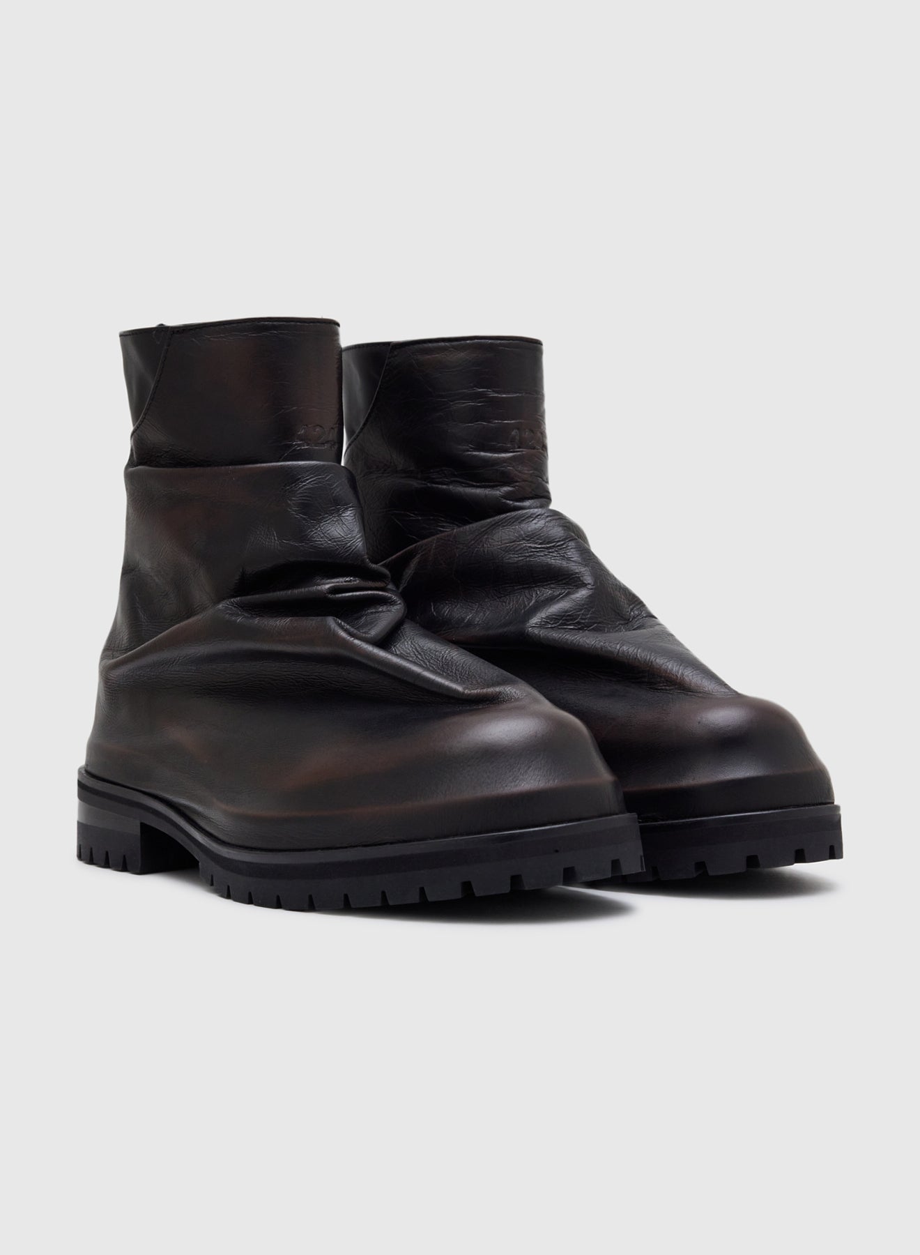 MARATHON BOOTS RUB OFF LEATHER IN BROWN