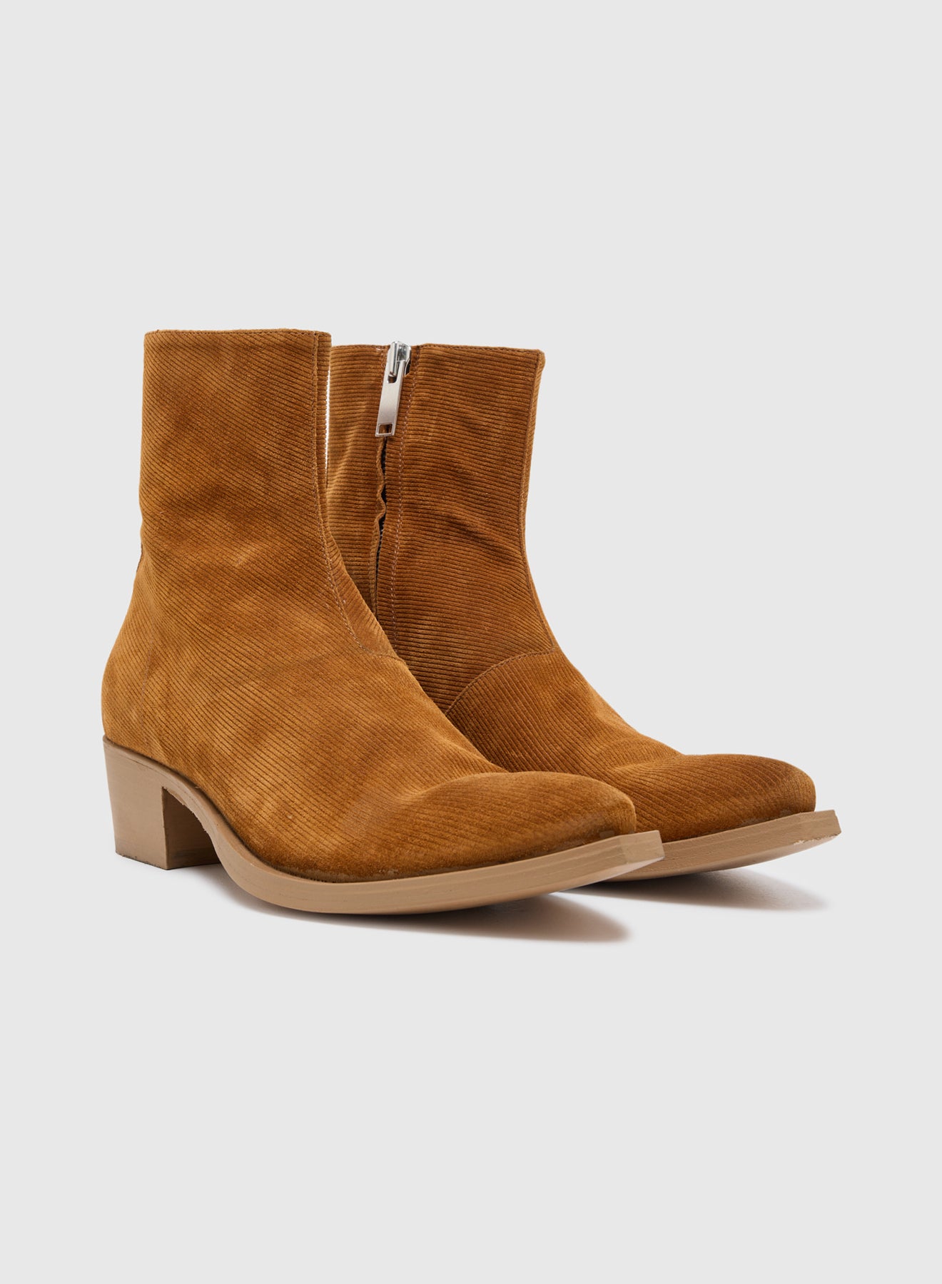 G BOOTS CORDUROY LEATHER IN CARAMEL