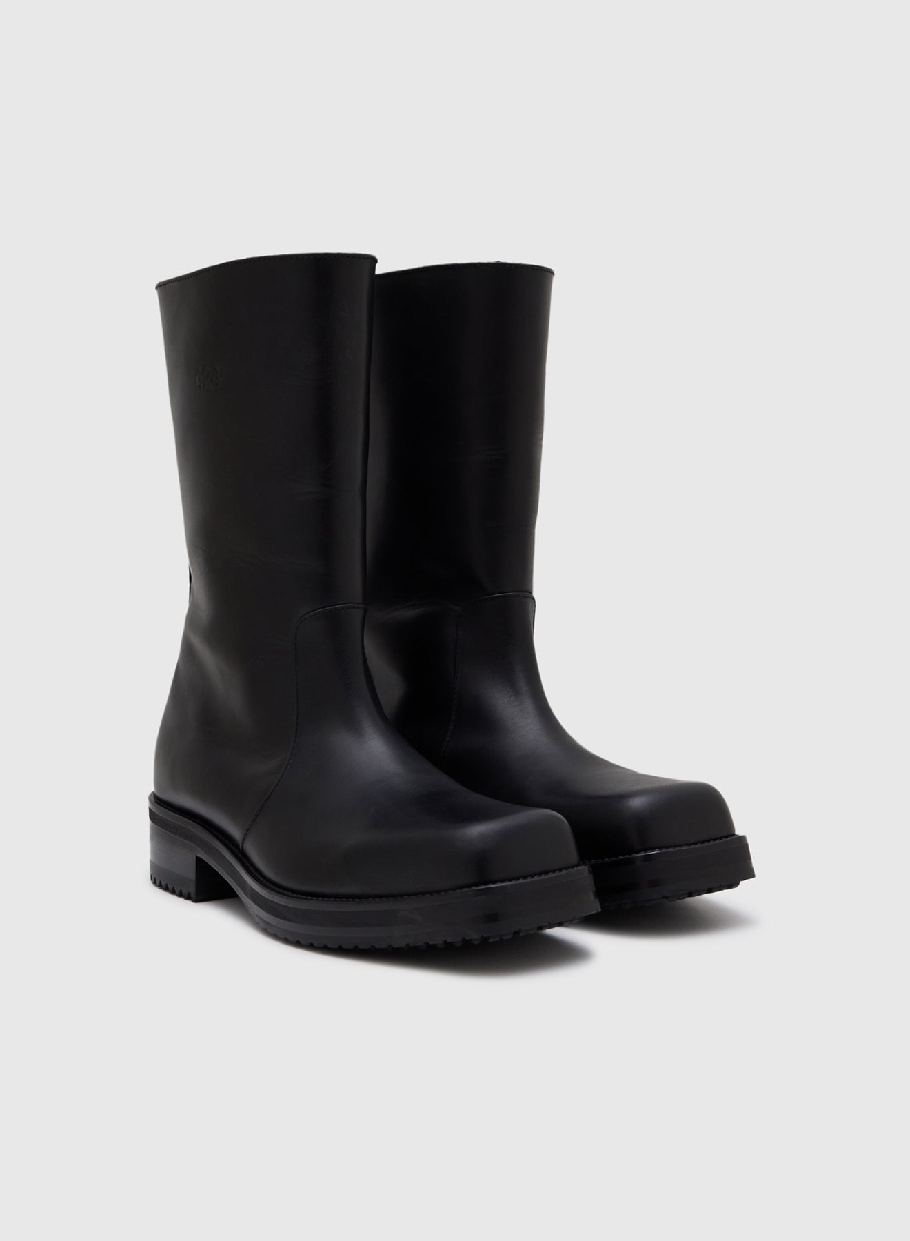 STRAIGHT BOOTS LEATHER IN BLACK & 424