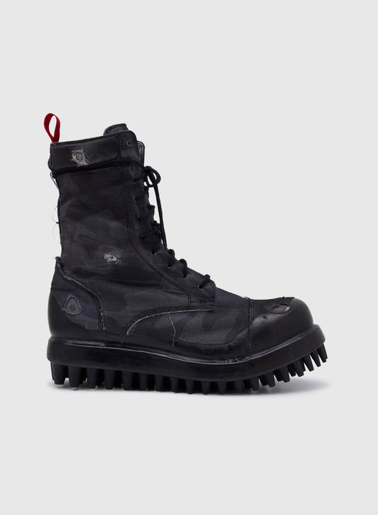MINER BOOTS RIP STOP IN BLACK CAMO