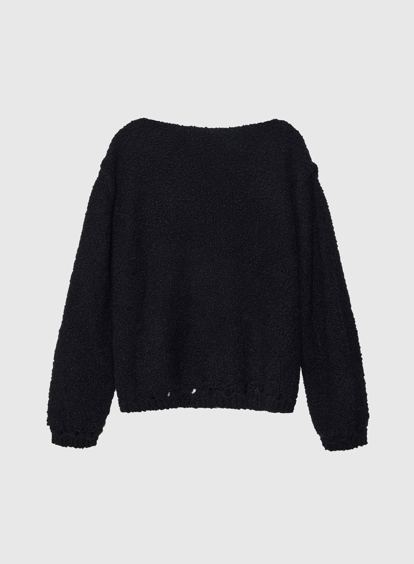 BABY SWEATER BOUCLE YARN IN BLACK