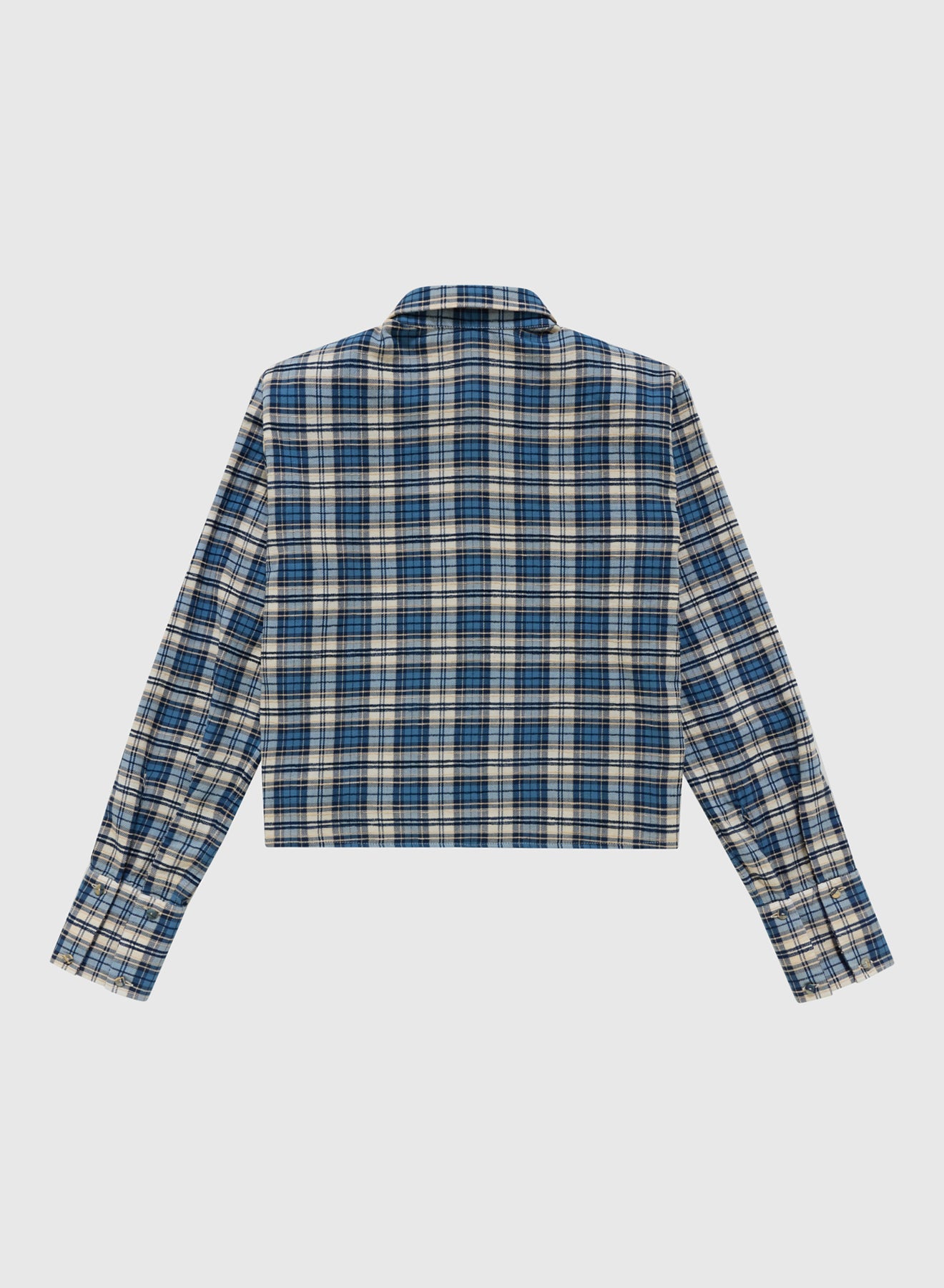 CROPPED SHIRT WITH SHOULDER PAD IN SAND