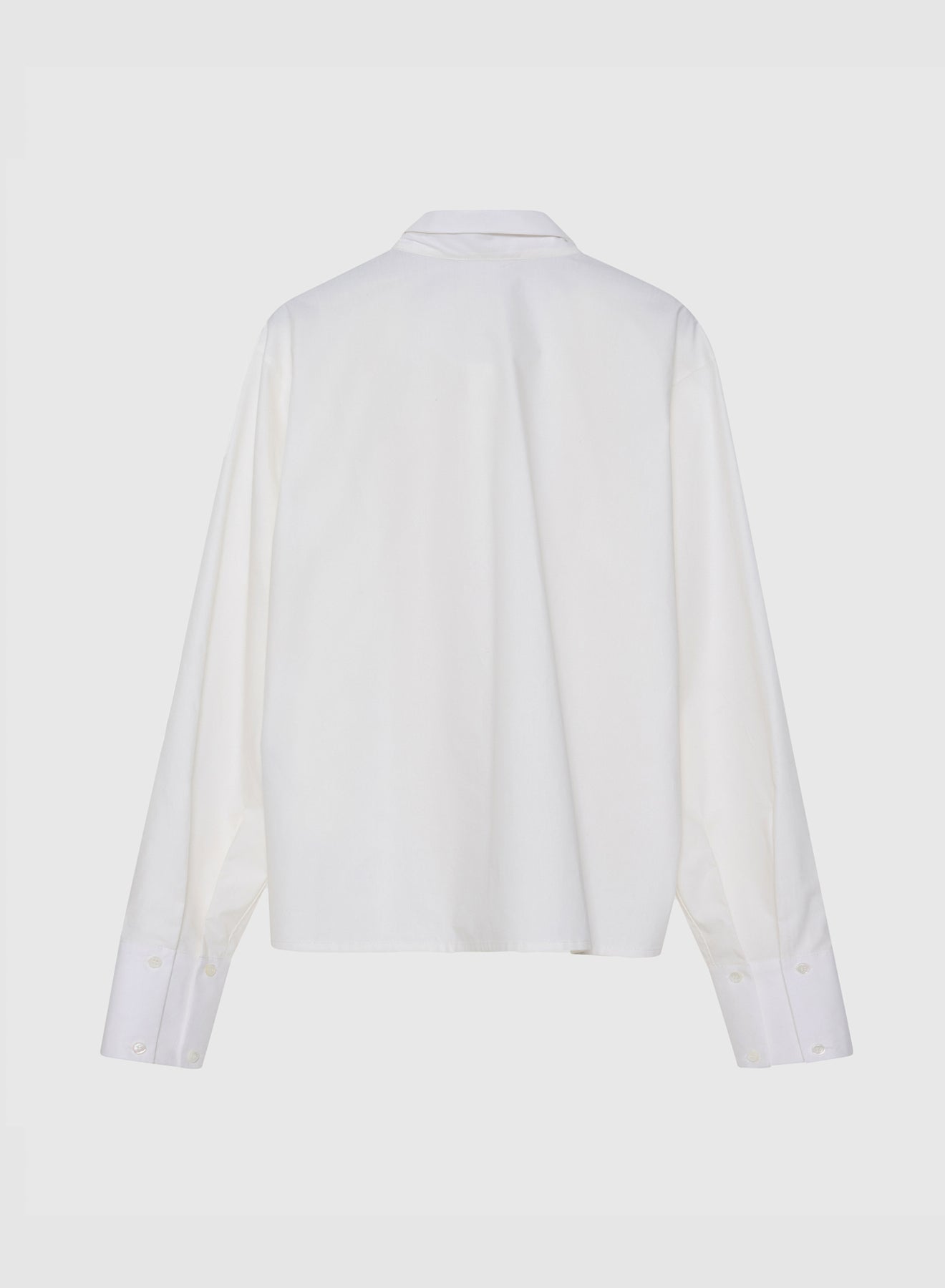 SMOKING SHIRT WITH DOUBLE COLLAR IN WHITE