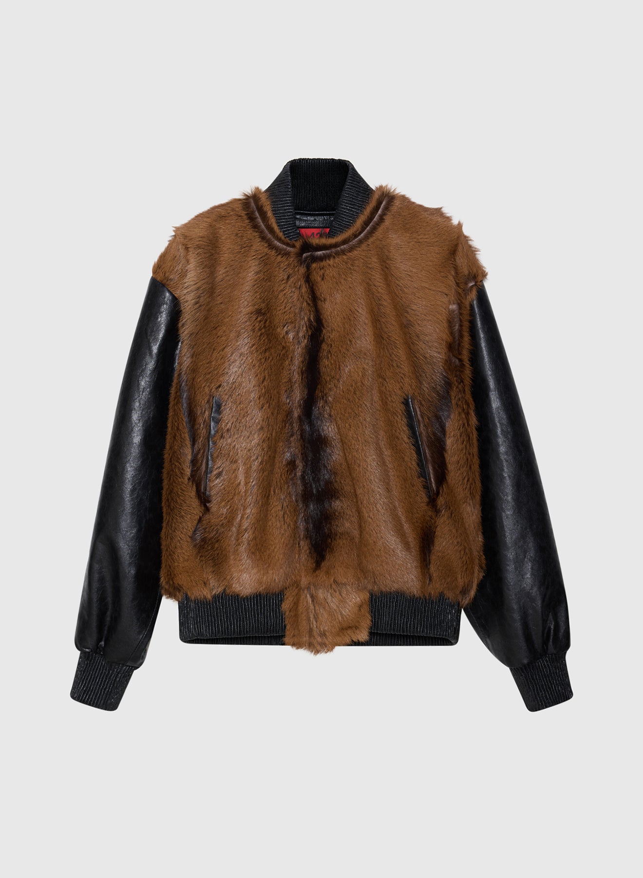 CITY JACKET TIBETAN GOAT AND PAPER LEATHER IN BROWN