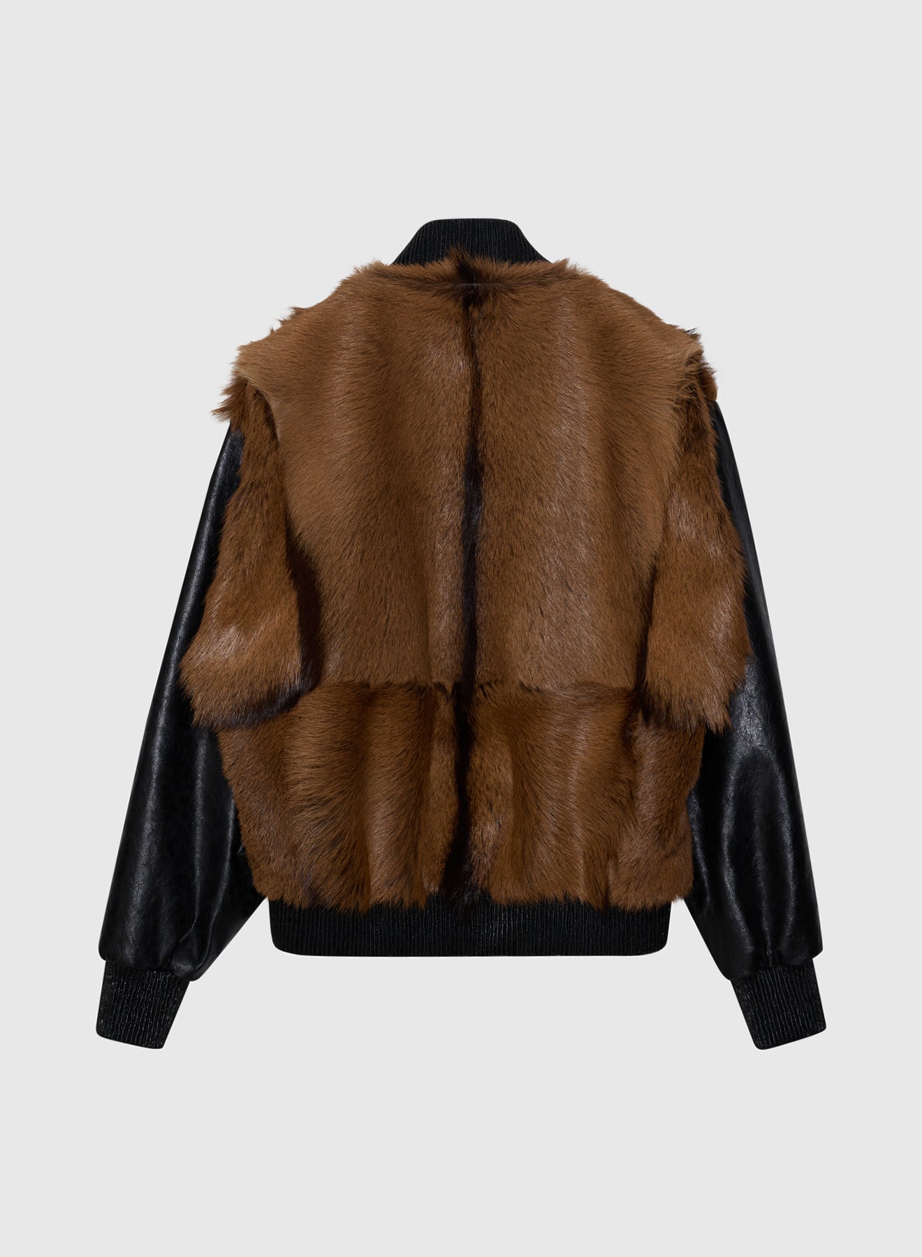 CITY JACKET TIBETAN GOAT AND PAPER LEATHER IN BROWN