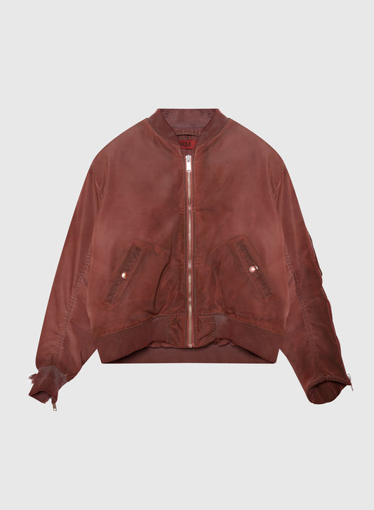 MILITARY BOMBER RECYCLED NYLON IN RED