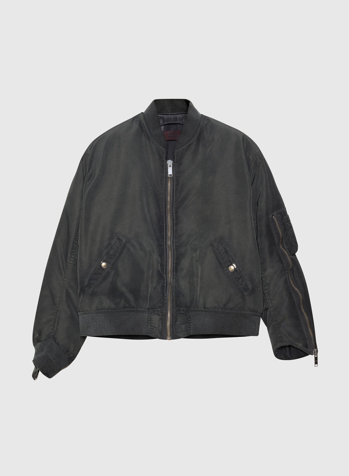 MILITARY BOMBER RECYCLED NYLON IN BLACK