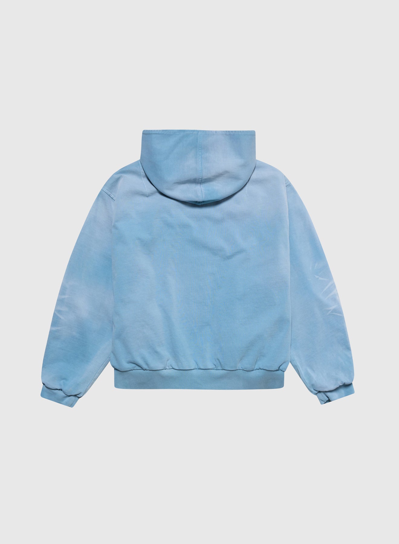 CREST HOODED BOMBER JERSEY IN VINTAGE AVIO