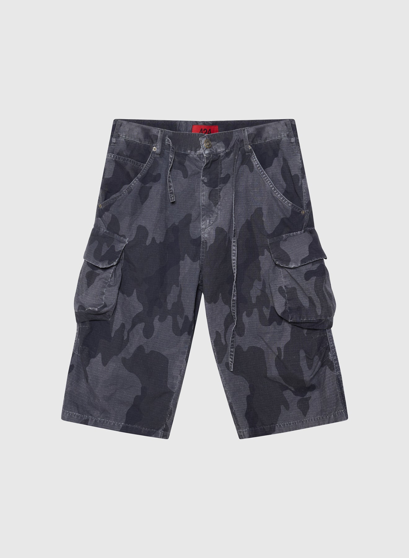CARGO BERMUDAS DOUBLE FACED RIP STOP IN BLACK