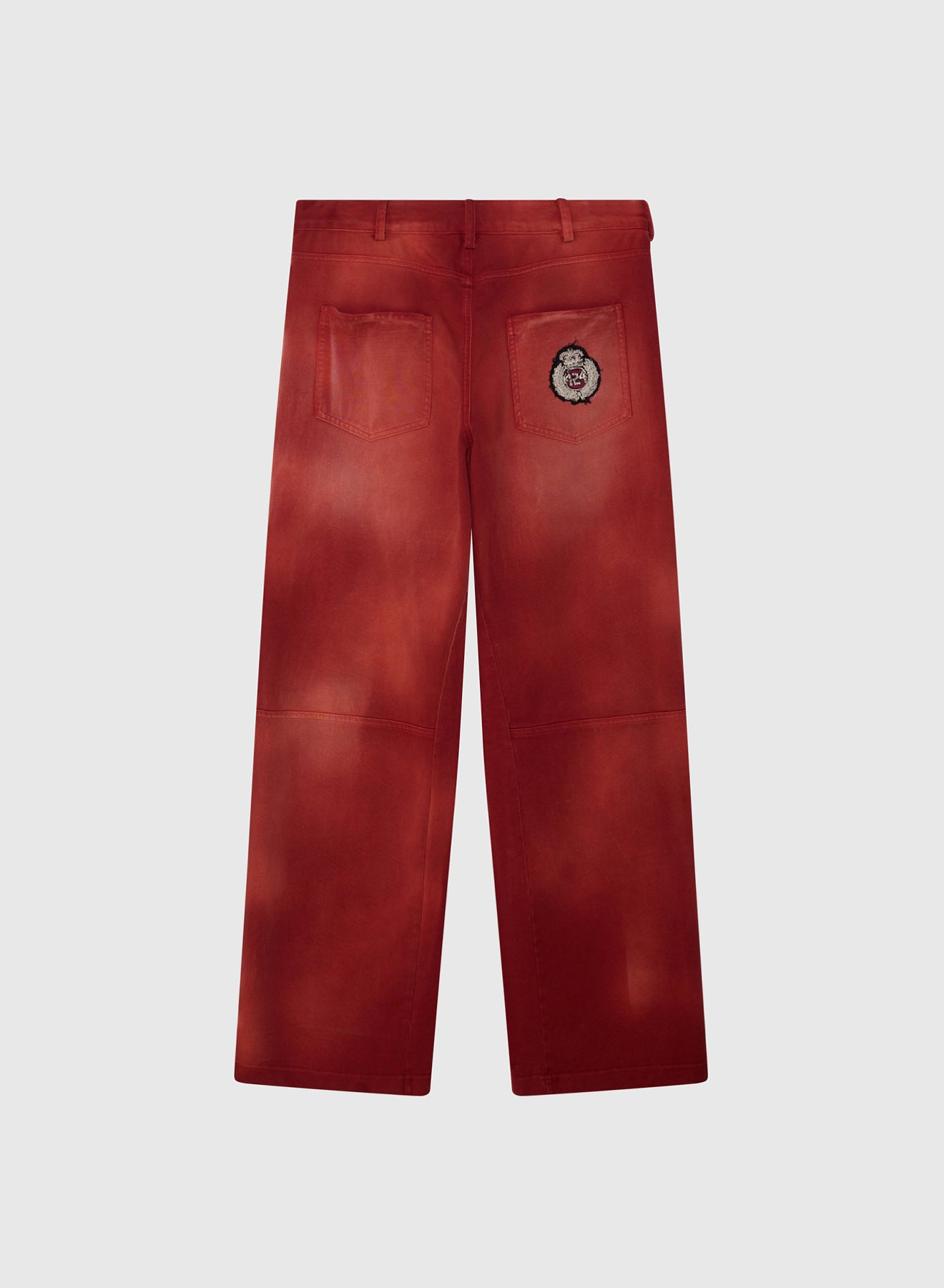 CREST LEATHER SWEAT JERSEY IN VINTAGE RED