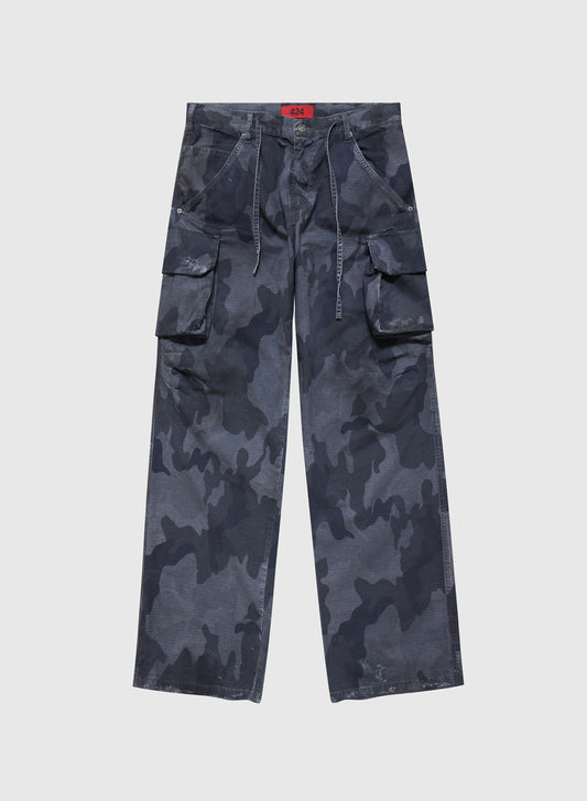 CARGO PANTS DOUBLE FACE RIP STOP IN BLACK