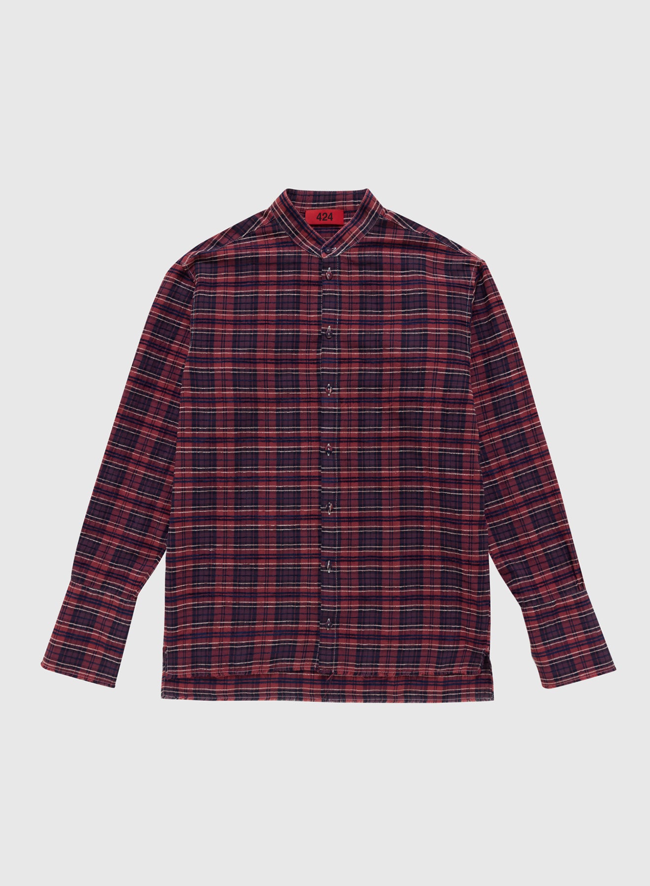 424 FLANNEL SHIRT EMBROIDERED IN RED